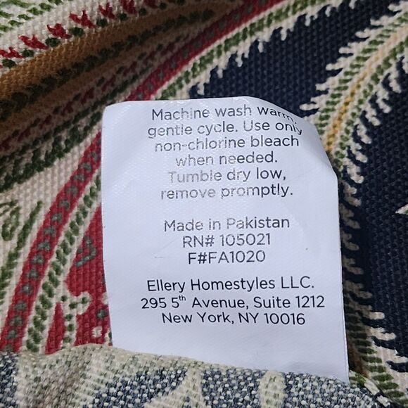 Traditions by Waverly 2 Tiers & 1 Valance Set Black Paisley Rod Pocket Kitchen - Picture 7 of 7